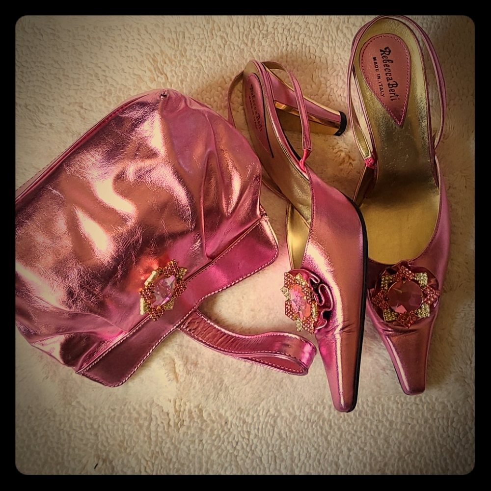 Rebecca Berti Shoe and Vera Pelle Clutch set